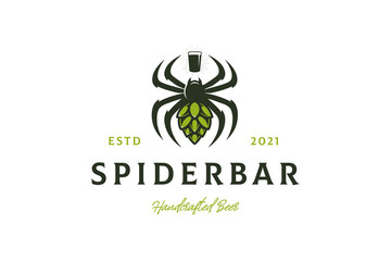 Spider Beer Hop Logo Template