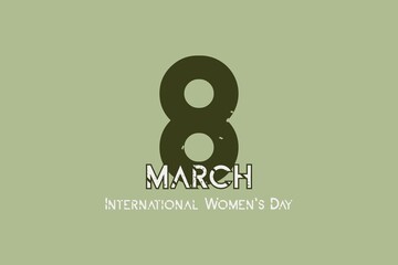 8 March.  International women's day vector design.  Happy women's day poster, banner, and  social media post design