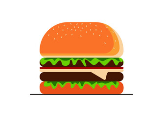 Hamburger icon vector on white background.
