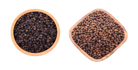 Black pepper tablets isolated on white background.
