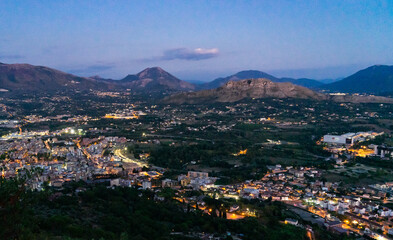 Cassino, Italy - city next to Monte Cassino in the evening