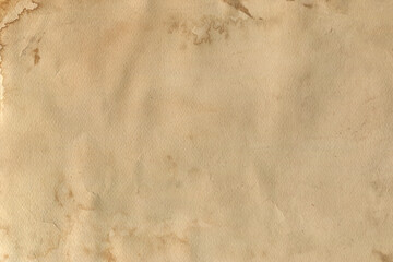 Grunge old coffee paper. Vintage aged texture background.