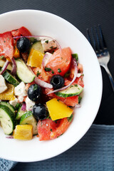 salad with tomatoes and feta cheese