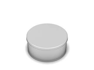 Blank tin can metal container for food or cosmetic