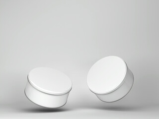 Blank tin can metal container for food or cosmetic