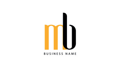 Fototapeta na wymiar Abstract Letter Initial MB BM B M Vector Logo Design Template