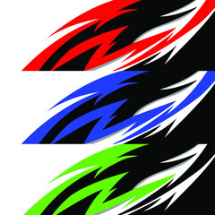 Racing car wrap decal design vector