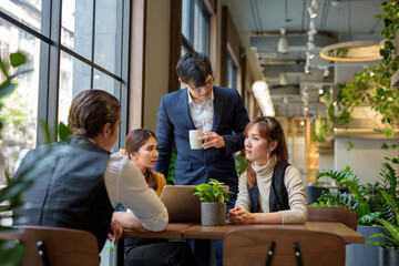 Empathetic employee talk Problems.Modern workspace.