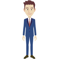 A illustration of a businessman wearing suits