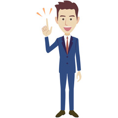 A illustration of a businessman wearing suits