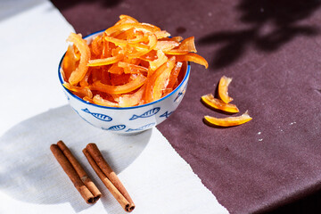 citrus handmade homemade candied with cinnamon sticks