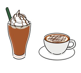 カフェモカ　アイス　ホット