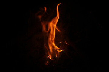 fire in the fireplace