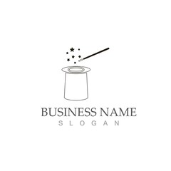 wand magic hat icon vector