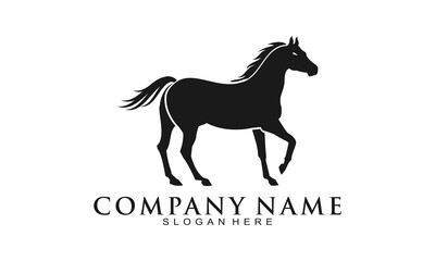 Strong horse illustration vector logo