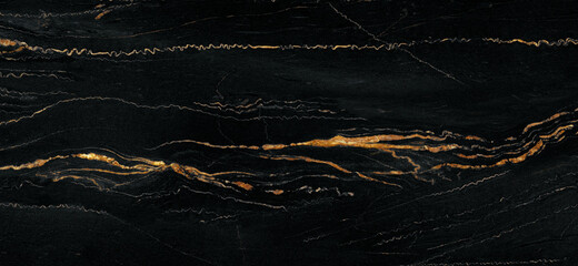 Black marble background with golden veins, polished marble quartz stone background, glossy slab marble stone for digital wall tiles and floor tiles design, granite marble stone ceramic tile surface.
