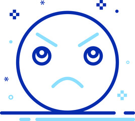Angry depressed dislike face sad unhappy unhealthy Emotion ui web