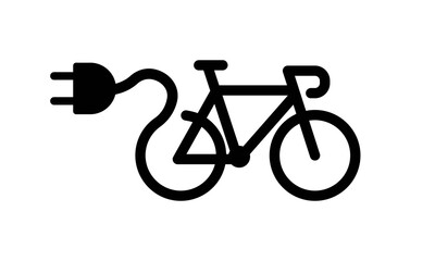 Electric bike icon. Vector on isolated white background. EPS 10