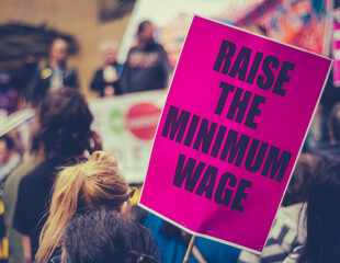 Raise The Minimum Wage Protest SIgn