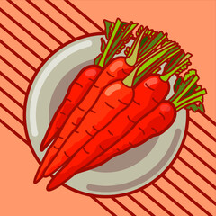 Carrots on the plate