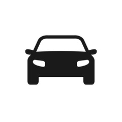Car icon. Black automobile silhouette. Car symbol. Vector isolated