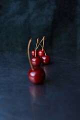 Fresh cherries. The concept of healthy eating.