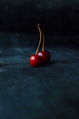 Fresh cherries. The concept of healthy eating.
