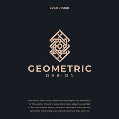 geometric icon logo design vector illustration, geometric Creative logo design