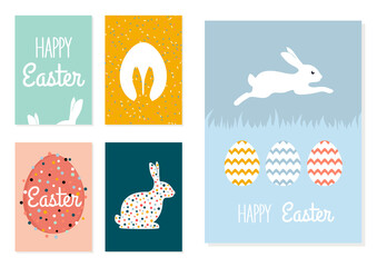 Easter cards for Easter holidays design concept