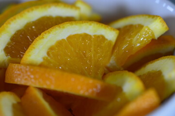 close up of sliced orange