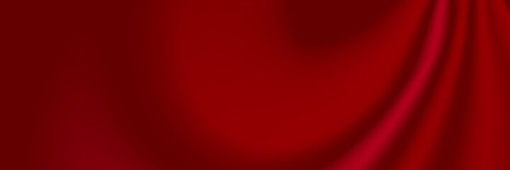 Background from red wavy fabric 