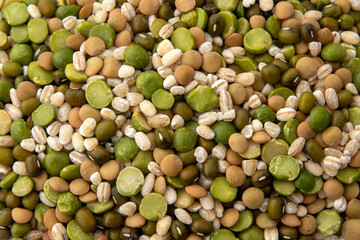 Barley, lentils and beans