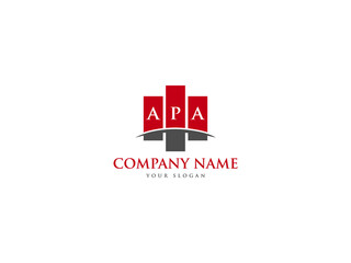 APA Logo Letter Design For Business - obrazy, fototapety, plakaty
