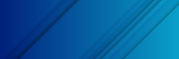 Obraz premium Blue lines stripes abstract wide banner background