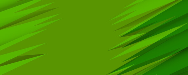Abstract green background with triangle comic shapes 