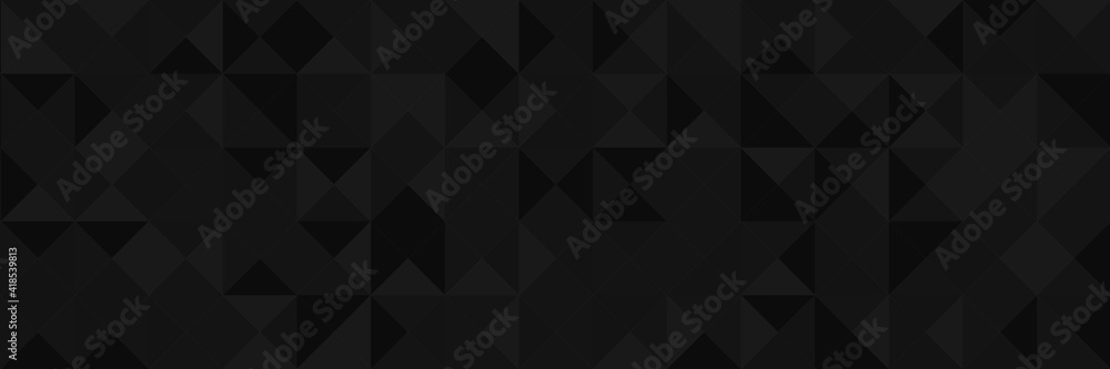 Wall mural abstract vector background from triangles. background color is dark gray, black, gradient. gradient 