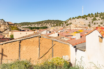 a view over Castillejo de Robledo town, province of Soria, Castile and Leon, Spain