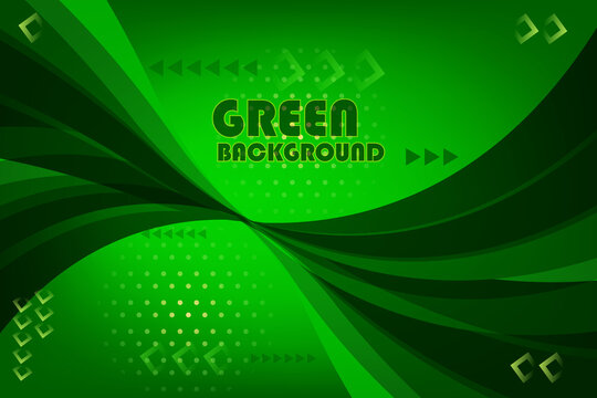 green abstract wave card banner background