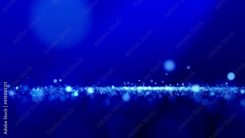 Wall mural magic abstract glittering particles with light effects and dust particles in cyberspace as 3d video 