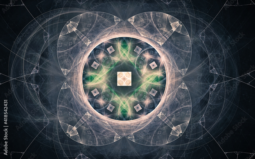 Poster abstract illustration background image patterns in the form of lines and geometric shapes intersecti