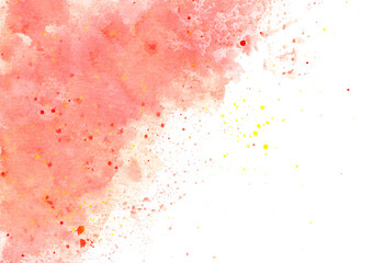 Watercolor Pink Clouds With Copy Space Isolated