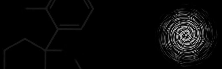 Ketamine. Dissociative ketamine. Chemical formula, molecular structure. Ilustration background for your desigen. K hole.