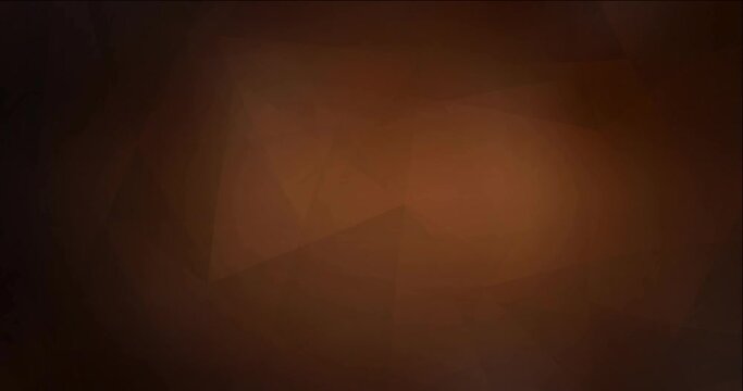 4K looping dark brown video with polygonal shapes. Modern abstract animation with gradient. Slideshow for web sites. 4096 x 2160, 30 fps. Codec Photo JPEG.