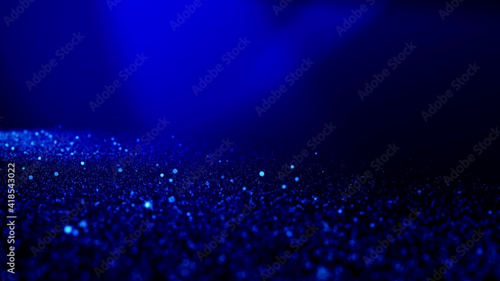 Wall mural abstract magic glittering particles with light effects and dust particles cyberpace as 3d loop 4k vi