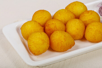 Tasty crispy fried potato balls