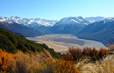 The Snowy Crest of The Southern Alps .
Bealey Spur, Arthurs Pass, New Zealand