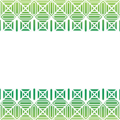 Obraz premium Abstract seamless pattern made with lines and shapes, copy space, green background, perfect for card, banners, empty space for text