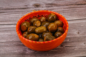 Marinated feijoa in the bowl
