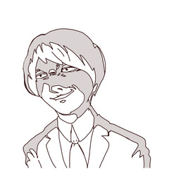 何かを軽買うする男性_グレー