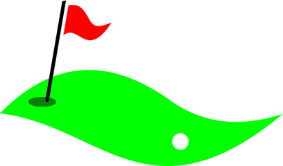 Vector illustration of the golf course sign